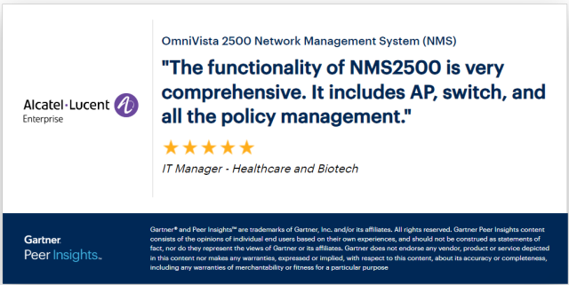 DupuyFranck's tweet photo. IT Manager gives OmniVista 2500 Network Management System 5/5 Rating https://t.co/y1WkkizJIm https://t.co/Y7VySCQjcz