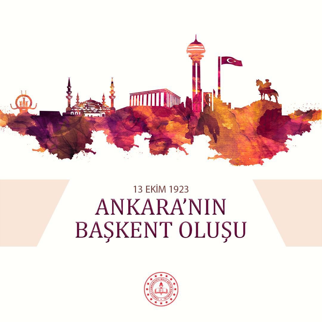 İstiklal ve istikbal mücadelemize karargâhlık, cumhuriyetimize ev sahipliği  yapan Ankara’mızın başkent oluşunun 101. yılı kutlu olsun! 🇹🇷