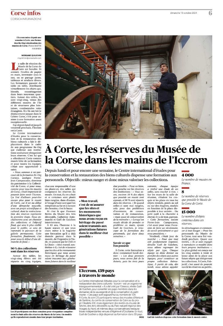 MuseedelaCorse's tweet photo. [La presse en parle…] 🗞️
🔹Re-Org Corsica🔸

Voir la vidéo ⏯️ https://t.co/ra56wSW2KM

@ICCROM @IsulaCorsica @PatrimoniuIsula @Corse_Matin #ICCROM #reorg #ReOrgCorsica #museudiacorsica https://t.co/kZ5oJOniyr