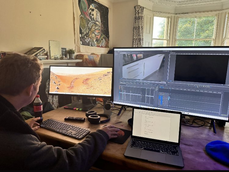 So far with <a href="/48scotland/">48 Hour Film Project Scotland</a> #glasgow 

Draw Genre ✅
Write script ✅
pre-production ✅
Production ✅
Editing …

#Composer to show off 🎼🎶🎵

Not long to go 🤩🤩🤩

#FilmNoir #Foodfilm #Dog #FilmCompetition #PostProduction #ShortFilm #48FilmGlasgow