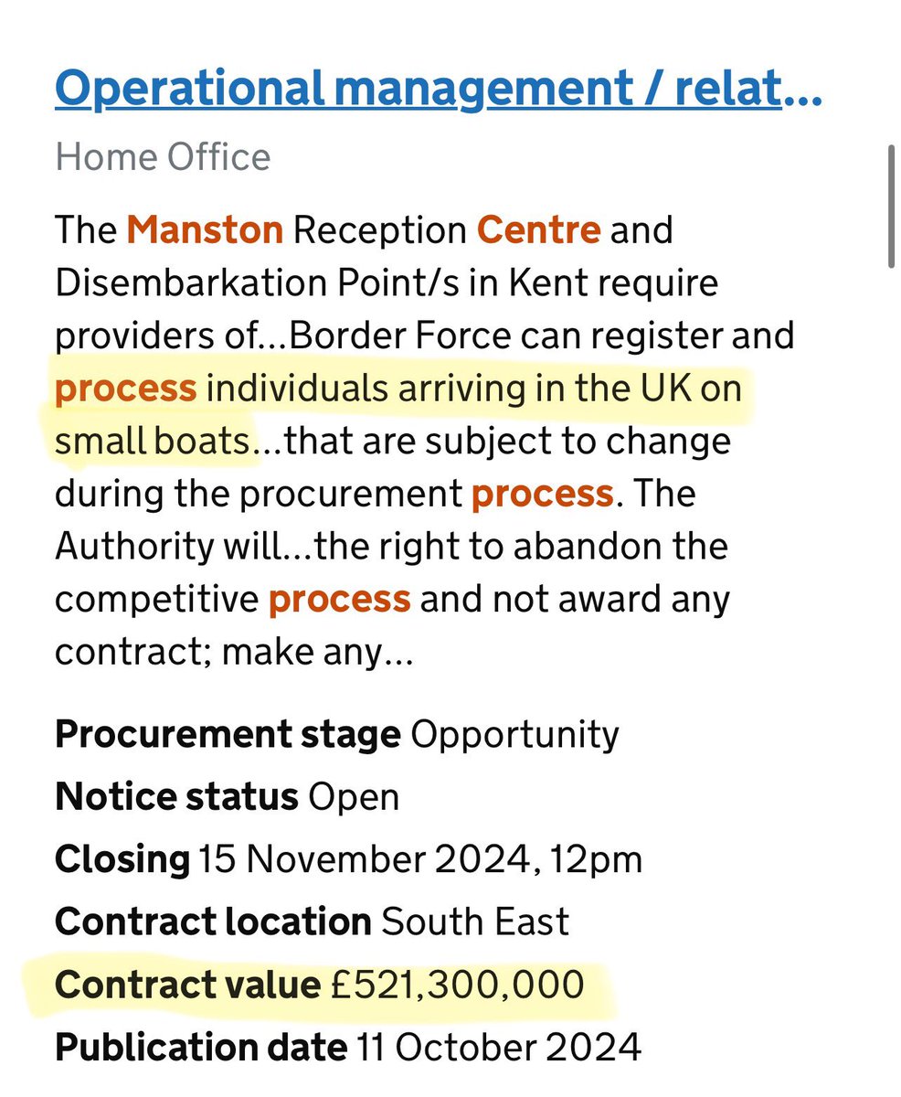 Artemisfornow's tweet image. ILLEGAL MIGRATION- Oh look, Labour is offering a £521 MILLION 6 YEAR contract 

To manage 2 illegal migrant sites in Kent to process boat arrivals.

Silly me … I thought Starmer said he would stop the boats. Looks like he’s planning for even more!

Suck it up taxpayers 🤡