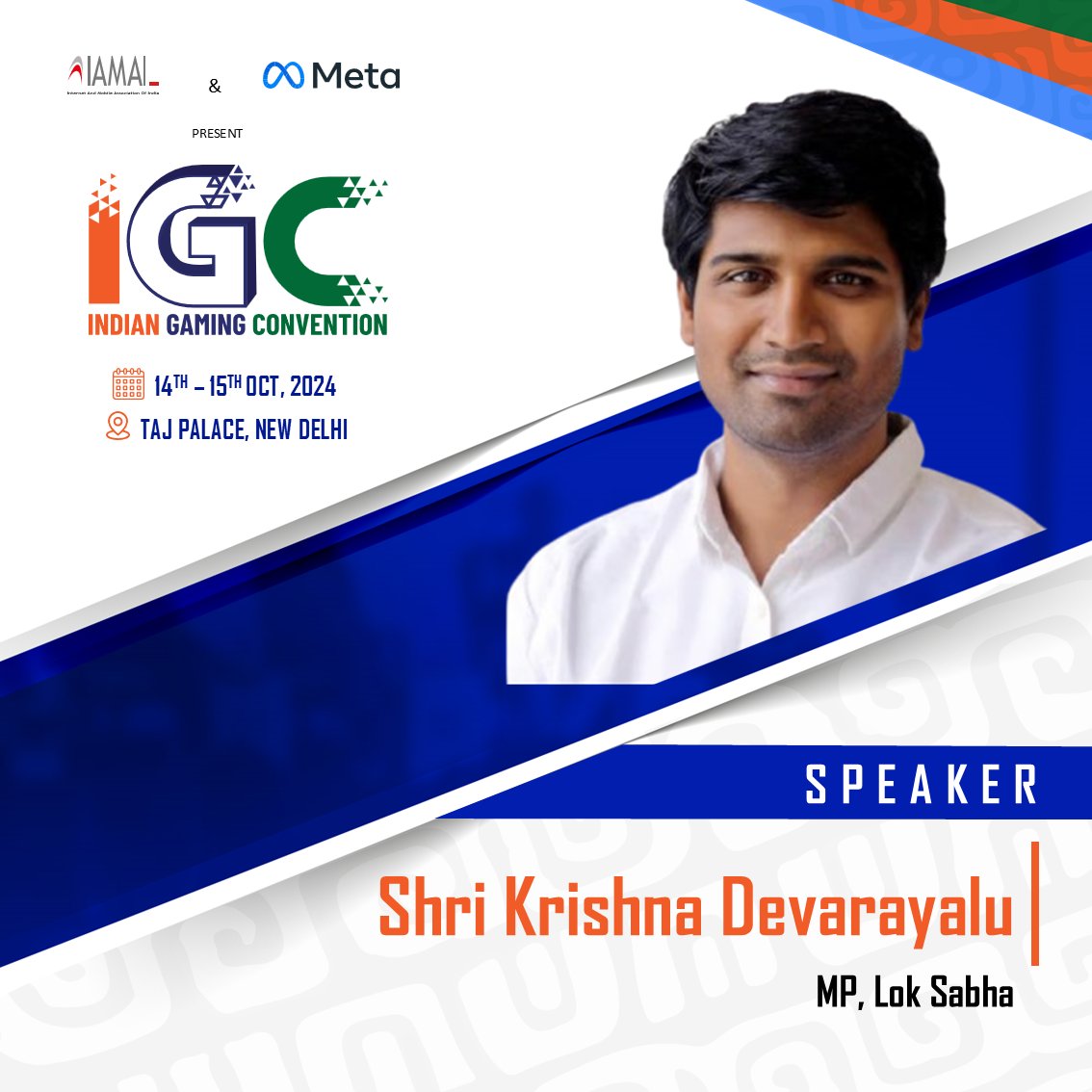 IAMAIForum's tweet image. We are delighted to announce that Shri Krishna Devarayalu, MP, Lok Sabha, will share his invaluable insights at the Indian Gaming Convention 2024!

#IGC #IndianGamingConvention #IGC2024 #GamingSuperpower #SpeakerAnnouncement #GamingIndustry #Innovation