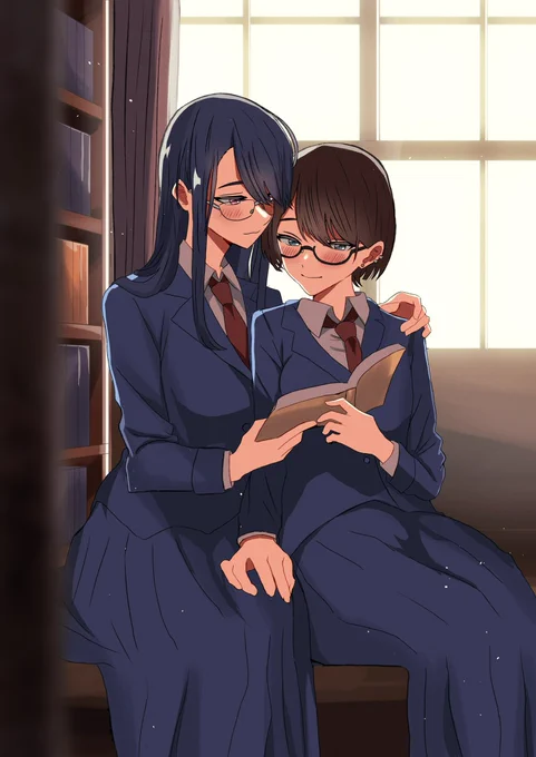 図書委員会百合 #創作百合 