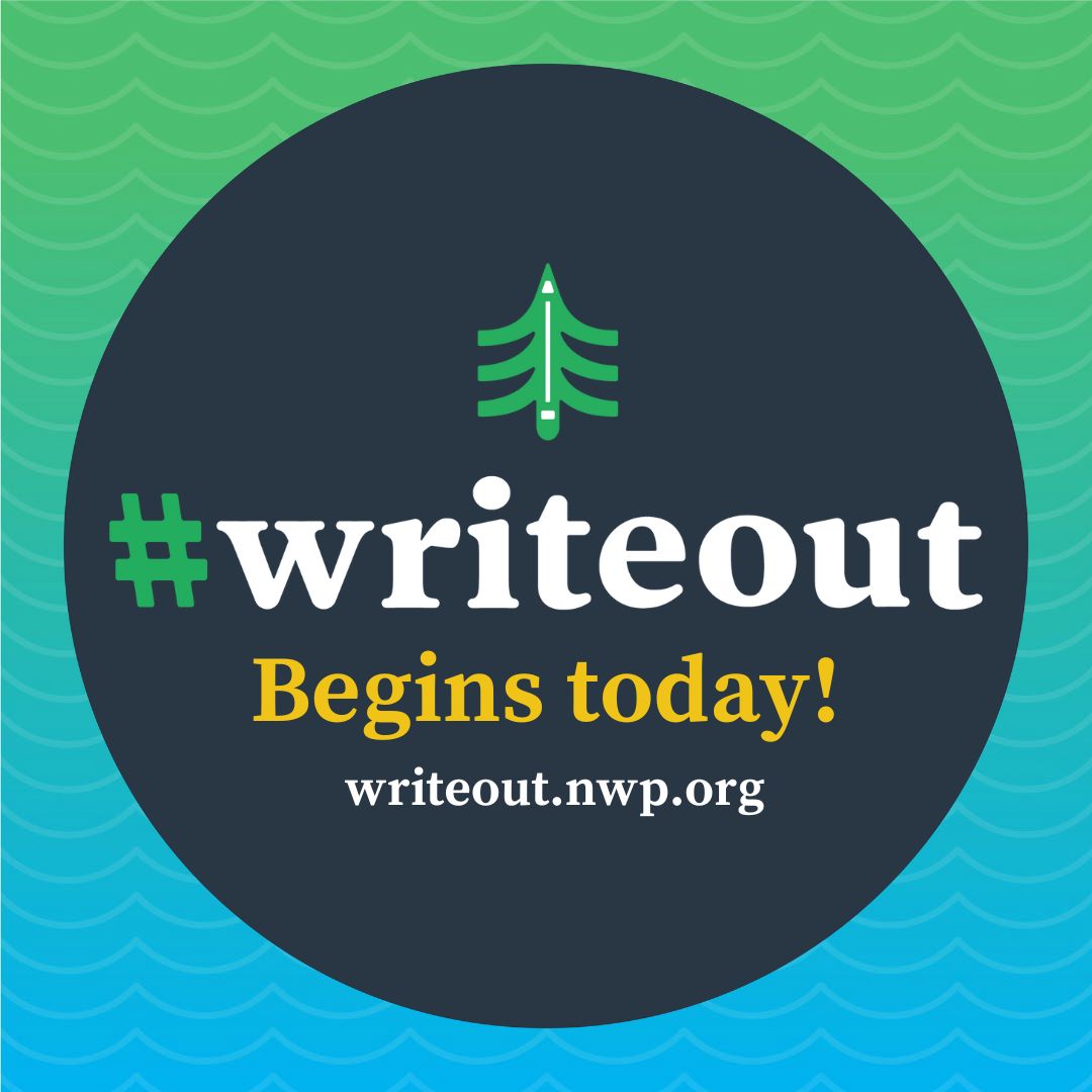 It's finally time to #writeout! Write Out officially starts today and for the next two weeks, everyone is invited to go outside and write. There's no wrong way to do it and we have events and prompts to inspire all ages: writeout.nwp.org