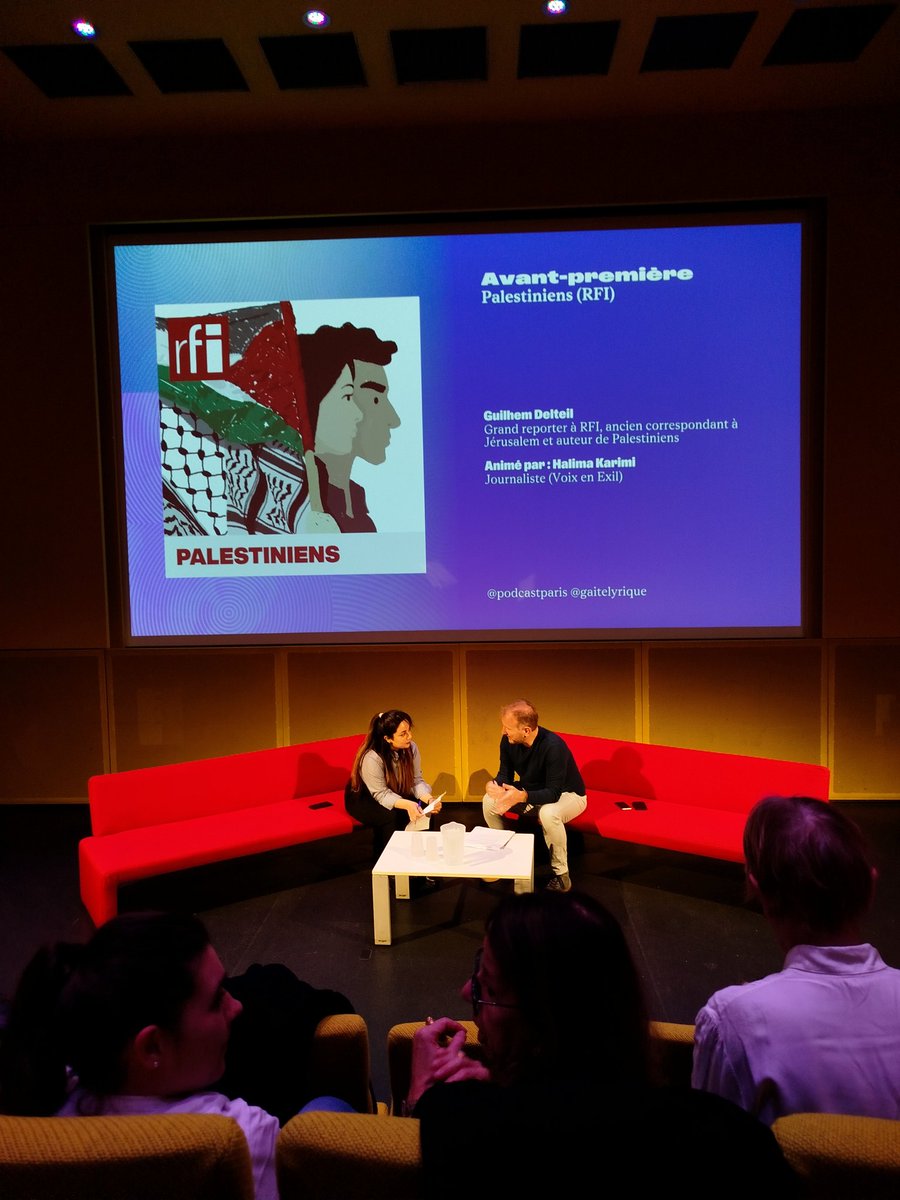 À l'avant première de notre dernier projet <a href="/RFI_podcast/">RFI - Podcast</a> "Palestiniens" par <a href="/GuilhemDelteil/">Guilhem Delteil</a> pendant le <a href="/PodcastParis/">Paris Podcast Festival</a>