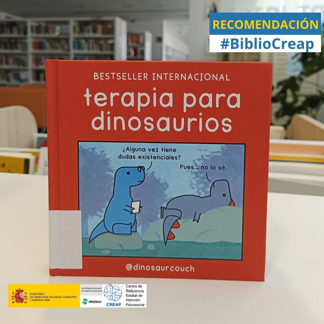 Creap_Valencia's tweet photo. Con motivo del #DMSM24 que se celebró el pasado jueves 10 de octubre, hoy también queremos dedicar la recomendación #BiblioCreap a un cómic sobre emociones, relaciones y salud mental según los dinosaurios.
📖 «Terapia para dinosaurios», de James Stewart e ilustraciones de K Roméy https://t.co/Vh8O59SeAJ