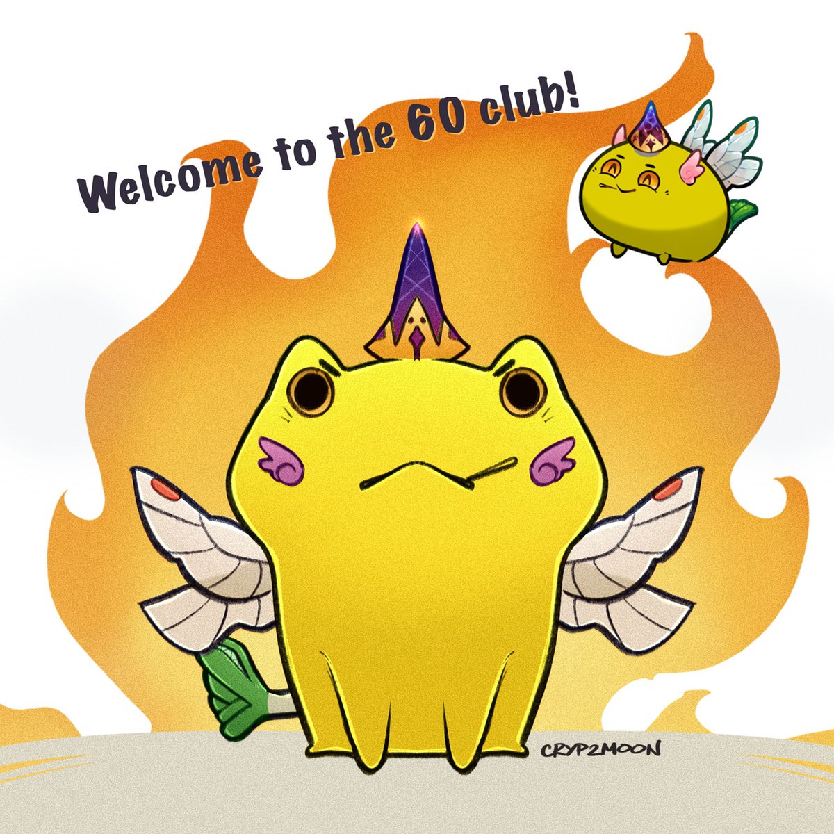 Cryp2MoonAxie's tweet photo. My 2nd level 60 axie
My 1st level 60 mystic
Welcome to the club Keropi! π
#AxieInfinity #AxieArt https://t.co/0Tp8v8r0VF