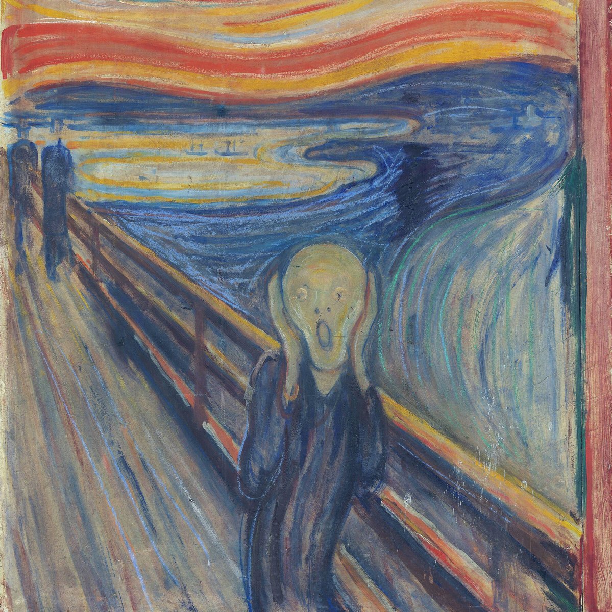 tusmedios's tweet photo. 3. El grito
Edvard Munch pintó su obra más famosa, El grito, hacia 1893. Con una figura macabra que parece el anfitrión de Cuentos de la cripta, se dice que el telón de fondo de este cuadro expresionista es Oslo, Noruega.