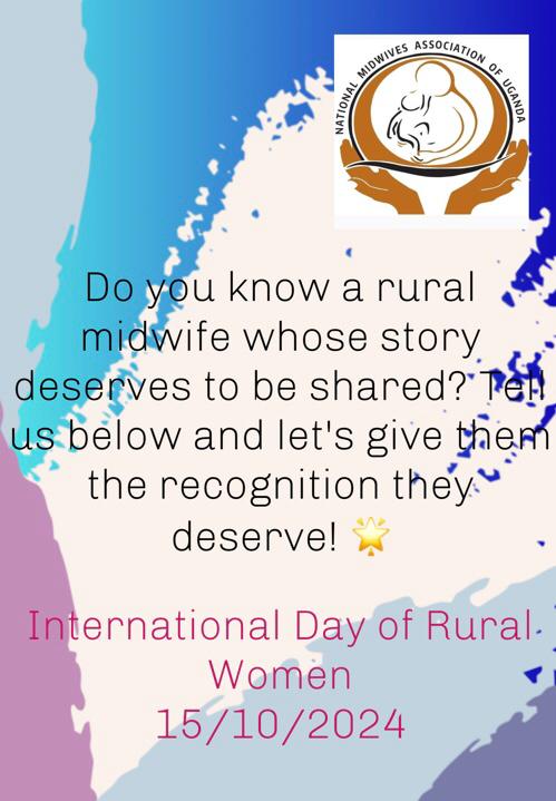 Let's recognise our rural midwives who have great stories about maternal health service delivery.