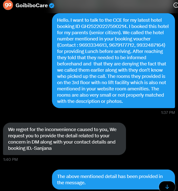 deutschewele's tweet photo. It's very disturbing &amp; hard to register service complaint &amp; get any resolution now a days. The process is tedious and nuanced. your automated responses are of no use. @goibibo @GoibiboSupport @jagograhakjago @consaff https://t.co/WGjRhMlzjp