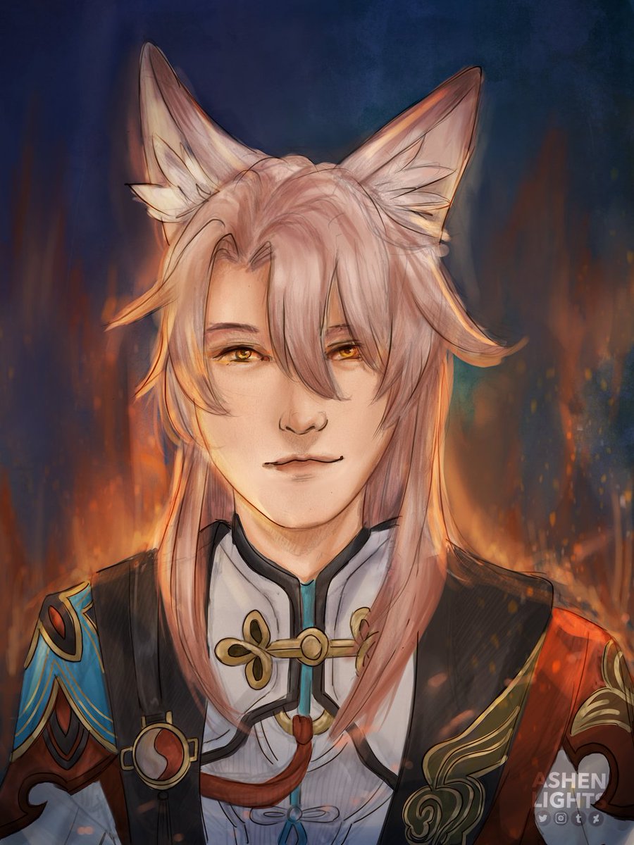 ashenlights's tweet photo. hello everyone it looks like I'm now obsessed with this pepper fox  😅🦊 anyway as you can see, I ended up colouring that sketch I did about a week ago!
#Jiaoqiu #HonkaiStarRail #honkaistarrailfanart https://t.co/1qfkhnSRYM