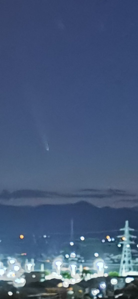 yan629's tweet image. 今日の紫金山・アトラス彗星
盛岡市内からも肉眼で見えてます🤩
