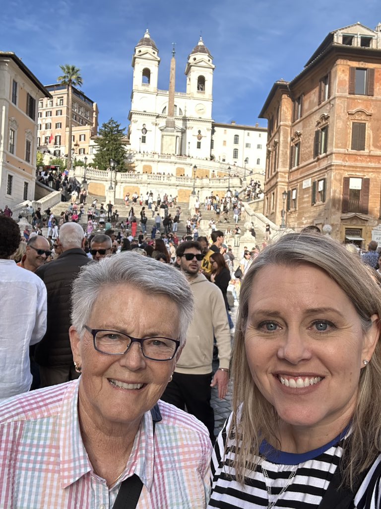 Hello from Rome!  With temps in the low 70s.  Beautiful day!