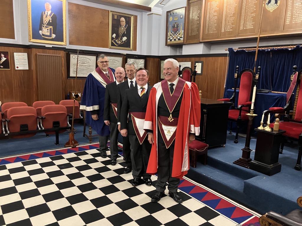 Fantastic evening on Friday at Royal and Select Masters Alfreton Council 138. Myself, Steve and Michael where acknowledged as Super Excellent Masters. Absolutely fantastic ritual and an amazing order. If you’re in Mark and Chapter, I highly recommend RSM as your next step.