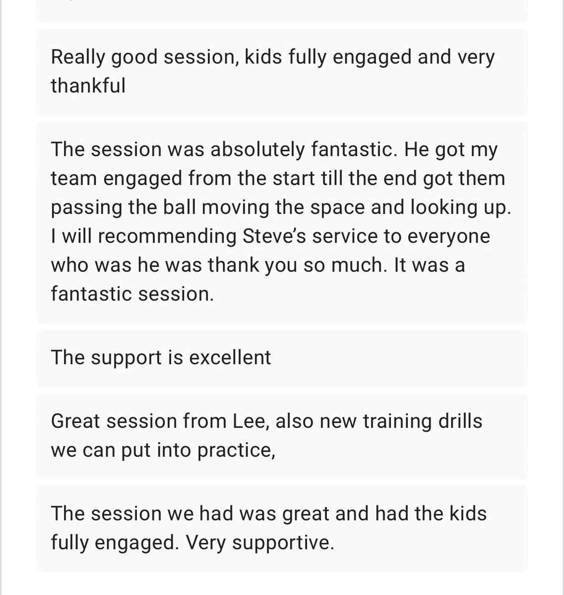 CoachesClubCIC (@bc_coachesclub) on Twitter photo The reason we help and support coaches - with their clubs and teams
Some feedback of last week -
โฝ๏ธโฝ๏ธโฝ๏ธโฝ๏ธโฝ๏ธโฝ๏ธโฝ๏ธโฝ๏ธ
<a href="/ColtsHalesowen/">Halesowen Town Colts</a> <a href="/WordsleyWaspsFC/">Wordsley Wasps JFC</a> <a href="/FalconsJFC77/">Forest Falcons JFC โฝ๏ธ๐ดโซ๏ธ</a> <a href="/FCCrystalStour/">FC Crystal, Stourbridge</a> <a href="/psolympicfc/">P.S.OLYMPIC FC</a> <a href="/BWarriorsFC1/">Bournville Warriors FC</a> <a href="/wrensnestfc1997/">wrensnestfc1997</a> <a href="/coltsOFFICIAL/">Netherton Colts</a> The reason we help and support coaches - with their clubs and teams
Some feedback of last week -
โฝ๏ธโฝ๏ธโฝ๏ธโฝ๏ธโฝ๏ธโฝ๏ธโฝ๏ธโฝ๏ธ
<a href="/ColtsHalesowen/">Halesowen Town Colts</a> <a href="/WordsleyWaspsFC/">Wordsley Wasps JFC</a> <a href="/FalconsJFC77/">Forest Falcons JFC โฝ๏ธ๐ดโซ๏ธ</a> <a href="/FCCrystalStour/">FC Crystal, Stourbridge</a> <a href="/psolympicfc/">P.S.OLYMPIC FC</a> <a href="/BWarriorsFC1/">Bournville Warriors FC</a> <a href="/wrensnestfc1997/">wrensnestfc1997</a> <a href="/coltsOFFICIAL/">Netherton Colts</a>