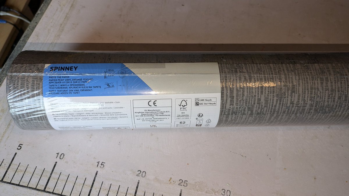 Well..... All I can say is..... This is one of the worst papers I've had to hang!