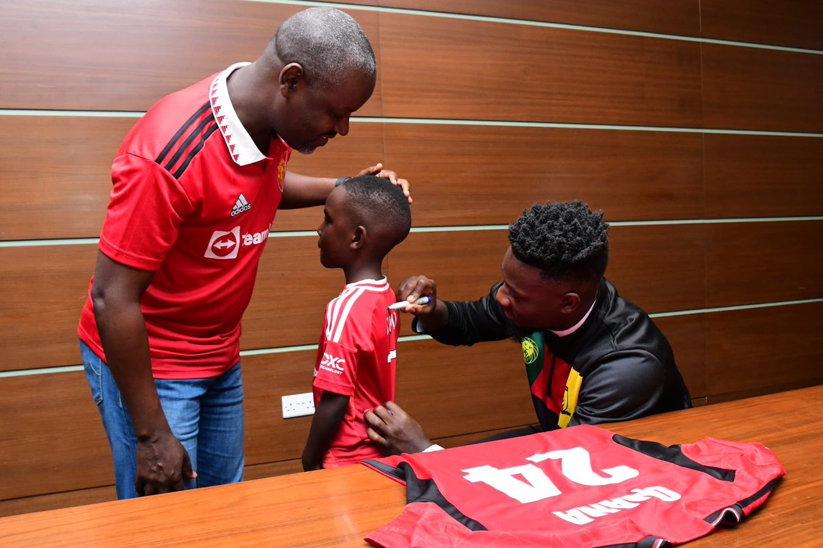 Thomas Tayebwa (@thomas_tayebwa) on Twitter photo Together with my son, we had an exciting interaction with <a href="/AndreyOnana/">Andre Onana</a> this morning. The <a href="/ManUtd/">Manchester United</a> goalkeeper is in Uganda for their <a href="/DiskiAfrika/">AFCON 2025</a> qualifier match against <a href="/Harambee__Stars/">Harambee Stars</a> of Kenya. As ardent <a href="/ManUtd/">Manchester United</a> fans, we are excited to see an African raising our continent’s flag Together with my son, we had an exciting interaction with <a href="/AndreyOnana/">Andre Onana</a> this morning. The <a href="/ManUtd/">Manchester United</a> goalkeeper is in Uganda for their <a href="/DiskiAfrika/">AFCON 2025</a> qualifier match against <a href="/Harambee__Stars/">Harambee Stars</a> of Kenya. As ardent <a href="/ManUtd/">Manchester United</a> fans, we are excited to see an African raising our continent’s flag