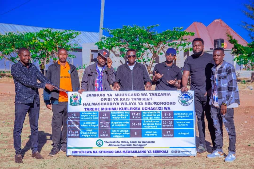 DcNgorongoro's tweet photo. Hakikisha umejiandikisha katika daftari la Mpiga kura  kuanzia Tarehe 11 hadi 20 Octoba 2024   ili kukuwezesha kuchagua kiongozii unaemtaka tarehe 27 Novemba 2024
#UJANJA NI #KUJIANDIKISHA, #TWENDE #TUKAJIANDILISHE https://t.co/a9jcNSH48V