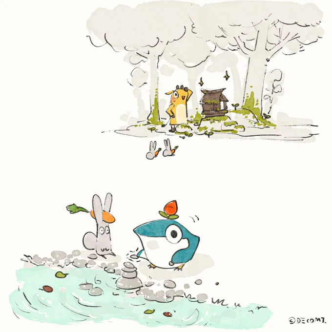 あの祠はボクが直しておいたよ!花ペンギン!! 