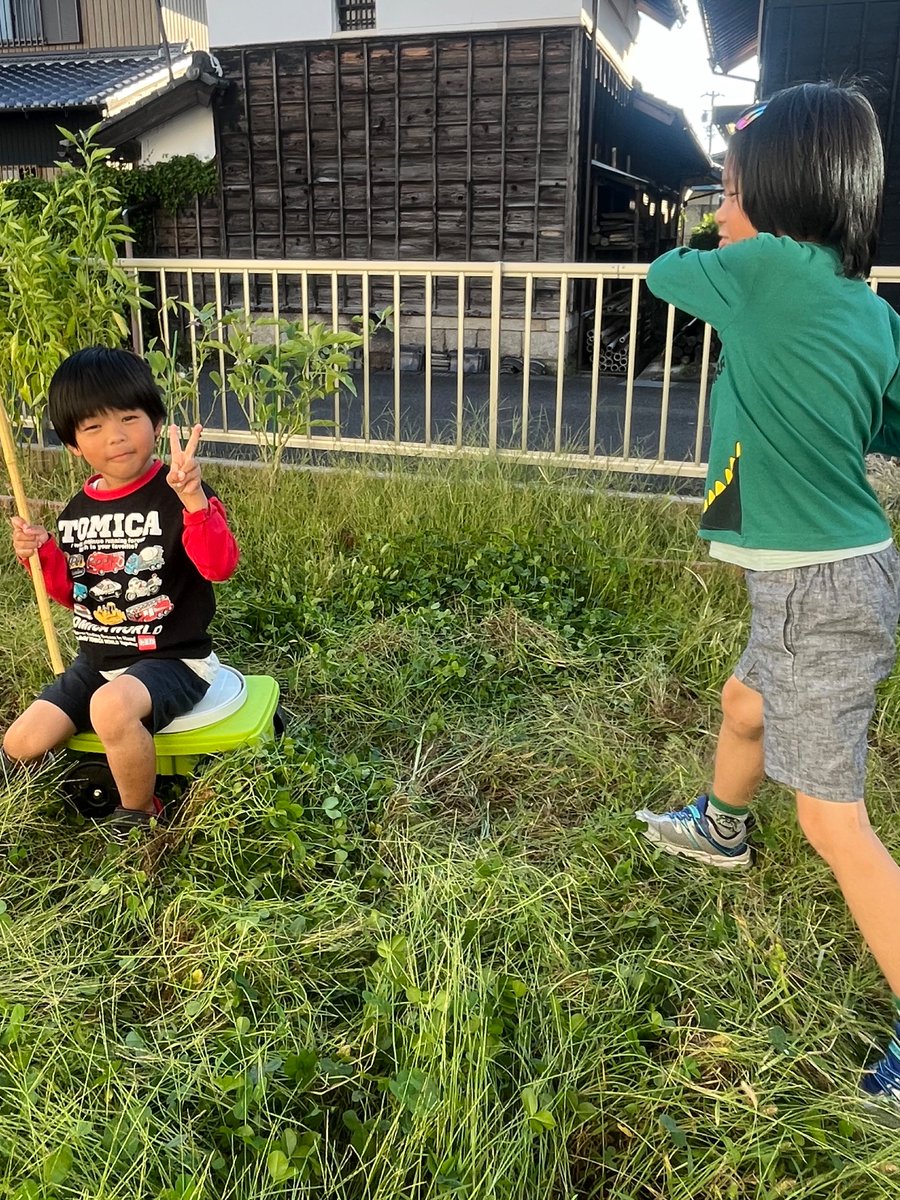 ryouta22350388's tweet photo. 庭の雑草放置してたらえらい事や
刈ってたら2人とも外出てきて邪魔するわ、ケンカするわ
作業進まへん😞 https://t.co/caNDKELr6H