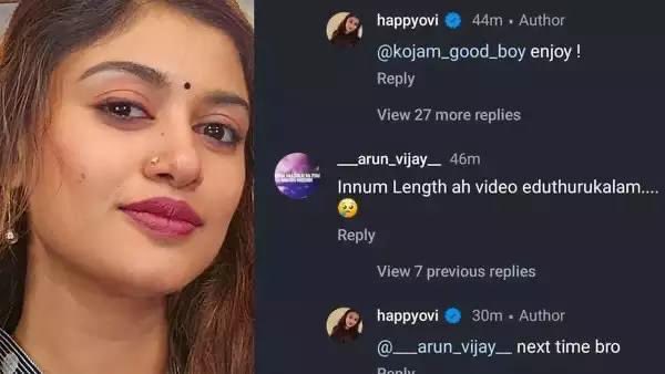 🔷🔹🔹🔹🔹🔹ஓவியா🔹🔹🔹🔹🔹🔷

ஓவியா மறுபடி பேசுபொருளாகியிருக்கிறார். அவருடைய நிர்வாண வீடியோ ஒன்றை அவர் சம்மதம் இல்லாமல் இணையத்தில் யாரோ வெளியிட்டதாக இங்கே ஒருவர் பதிவிடுகிறார். அந்தப் பதிவில் சென்று புள்ளி வைப்பவர்களின் உள்பெட்டியில் வீடியோ அனுப்பும்படி கேட்பவர்களின் எண்ணிக்கை