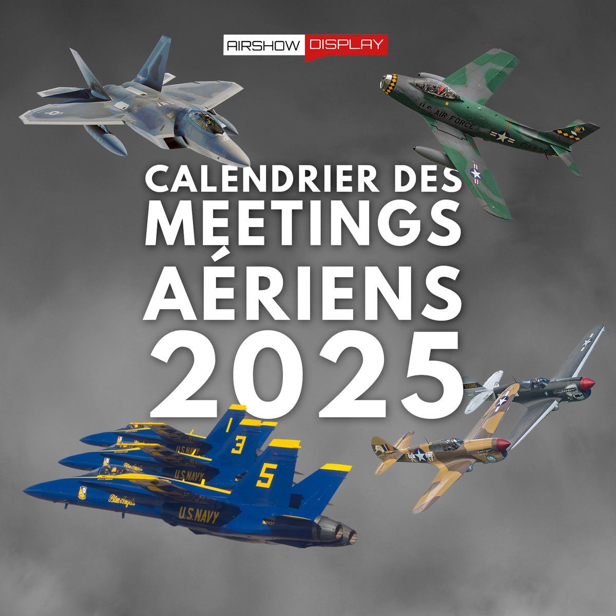 La calendrier des meetings aériens 2025 comporte déjà plus de 160 évènements à travers le monde dont 10 en France.
Retrouvez toutes les informations actualisés sur notre site : airshowdisplay.fr/actualites/cal…

#AirShow #aviation #rafalesolodisplay #F22 #F35 #avgeek #aviationlovers