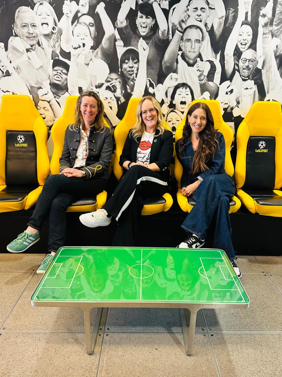 Women in Football (@womeninfootball) on Twitter photo What a trio! 🤩
Our CEO <a href="/YvonneH147/">Yvonne Harrison</a> has just been on <a href="/talkSPORT/">talkSPORT</a> discussing women's underrepresentation in the game and our #OpenDoorsAgenda for change with <a href="/henrywinter/">Henry Winter</a>
Here's Yvonne pre-show flanked by WIF's <a href="/LisaPool9/">Lisa Pool</a> and <a href="/tonguetweets/">Jo Tongue MBE</a> 💜💚 What a trio! 🤩
Our CEO <a href="/YvonneH147/">Yvonne Harrison</a> has just been on <a href="/talkSPORT/">talkSPORT</a> discussing women's underrepresentation in the game and our #OpenDoorsAgenda for change with <a href="/henrywinter/">Henry Winter</a>
Here's Yvonne pre-show flanked by WIF's <a href="/LisaPool9/">Lisa Pool</a> and <a href="/tonguetweets/">Jo Tongue MBE</a> 💜💚