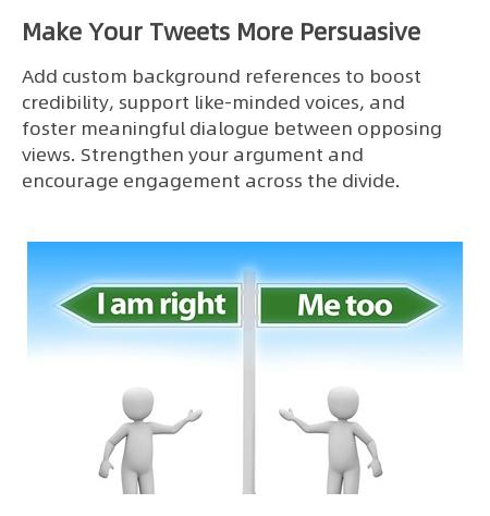 steve__actually's tweet image. #BetterTweets #Misinformation #Disinformation #SocialMediaTips #ContentMarketing #TwitterTips #WritingCommunity #AIContent
Make your tweets more persuasive without the extra effort. Click the link to see how easy it is to add custom background references! ohactually.com/detail/30e1e36…