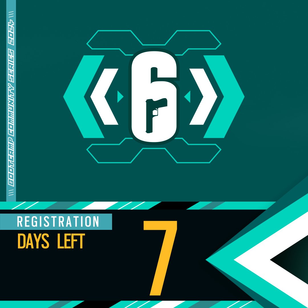 R6esportsSEA's tweet photo. 《Rainbow Six》Bootcamp Community Series 2024
Only one week left to register!

Sure, Monday's just around the corner, and we feel you...
But here's some motivation to kick off your week!
You’ve still got one more week to register for the BCS and enter our awesome giveaway!
Are you ready to take on the challenge? Don’t miss out—now’s the time! 🔥
Tag your teammates and let's go all in!
Click here to register : https://t.co/YbNtqwQDfX

#Rainbow6 #R6SEA #R6CommunitySeries #BCS