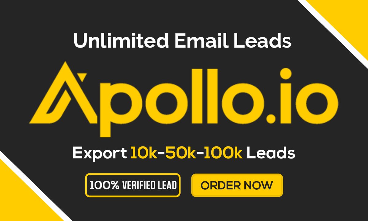 Shajedur1987's tweet photo. I will do Apollo io Unlimited email leads export with scrapping ,b2b Leads Generation 10k-$25,50k-$120,100k-$230
Email: shajedur1987@gmail.com
fiverr: https://t.co/4jIeHTk88u
#email #b2bleads #b2b #emailexport https://t.co/x8uohGeTf3