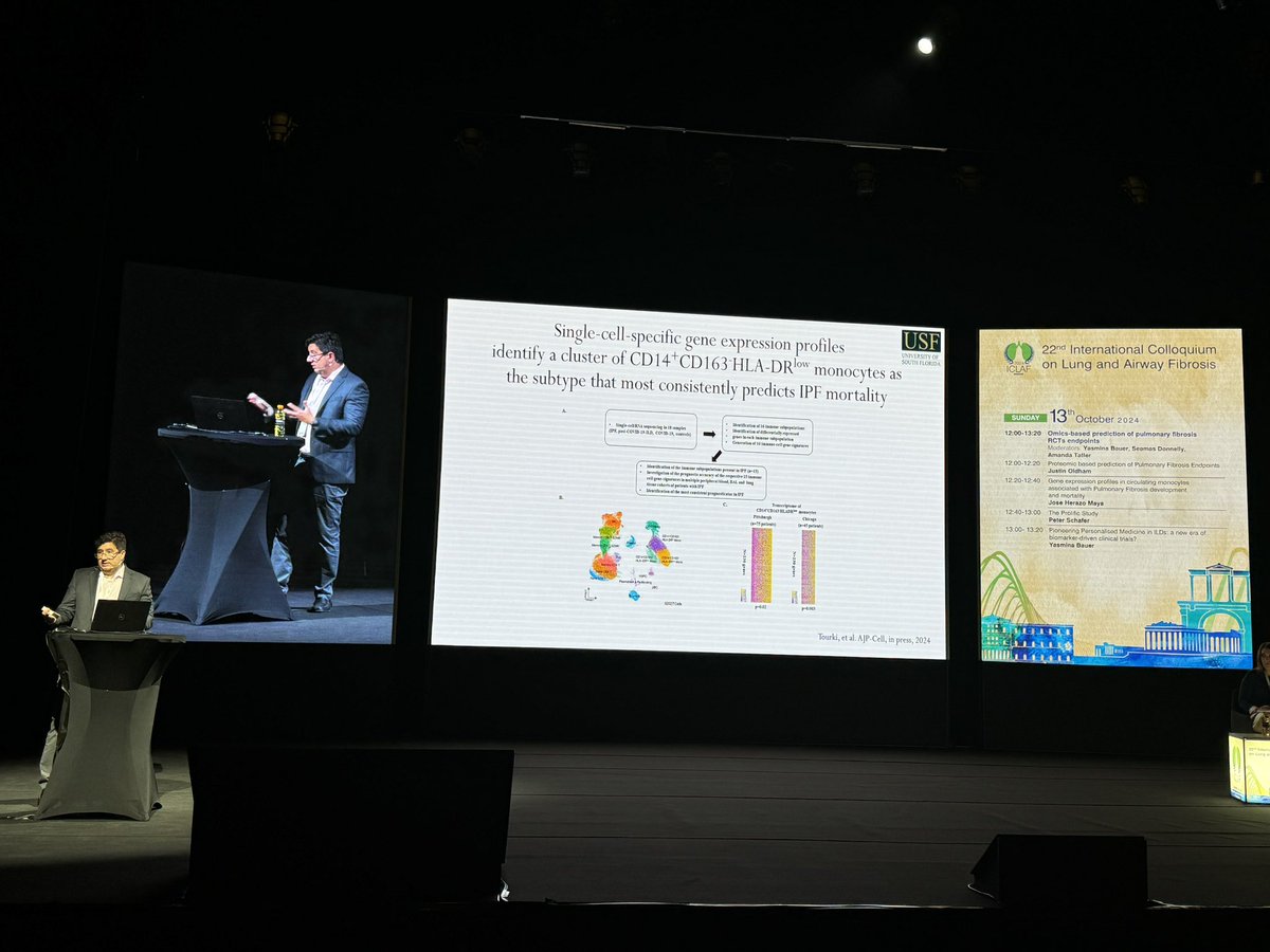 Jose Herazo Maya delivers a brilliant talking on the role of immuneparalysis in lung fibrosis#ICLAF2024