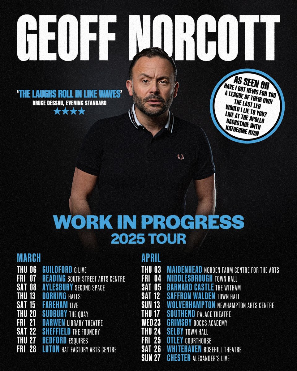 FunnyWayToBe Comedy (@funnywaytobe) on Twitter photo Good to see <a href="/GeoffNorcott/">Geoff Norcott</a>'s work in progress tour coming to Barnard Castle as one of two north east dates. Barnard Castle/<a href="/BarneyWitham/">The Witham</a> show on 15/4/25 tickets at ticketsource.co.uk/funnywaytobe/t… Good to see <a href="/GeoffNorcott/">Geoff Norcott</a>'s work in progress tour coming to Barnard Castle as one of two north east dates. Barnard Castle/<a href="/BarneyWitham/">The Witham</a> show on 15/4/25 tickets at ticketsource.co.uk/funnywaytobe/t…