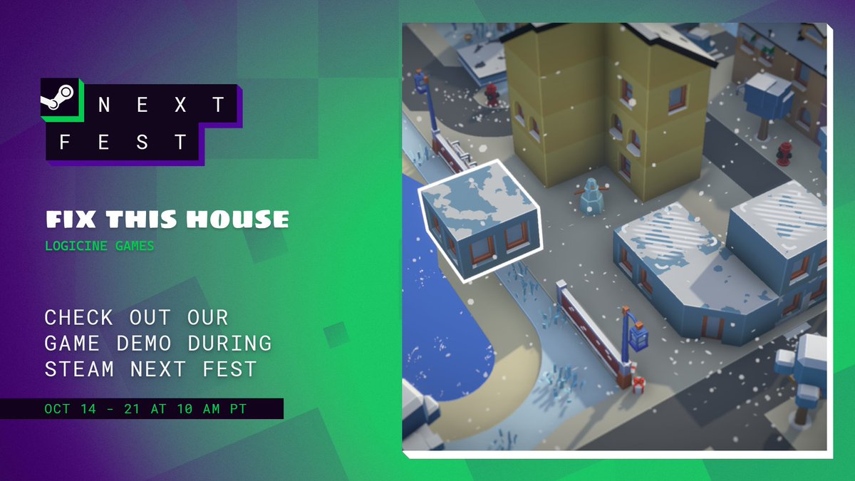 logicinegames's tweet photo. Fix This House #game is participating in this October's Steam Next Fest. Try the free demo now! https://t.co/8ADC1bpGtW 

#FixThisHouse #IndieDev #SteamNextFest #Steam #Puzzles #pcgamer https://t.co/v7PRRmVyLy