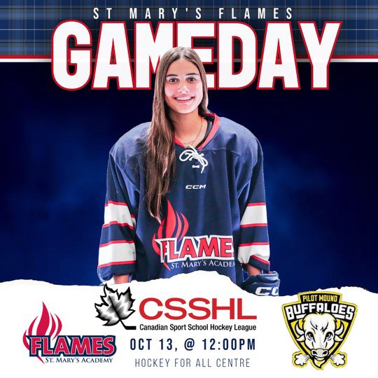 🔥Flames🔥 take on Pilot Mound today at 12pm! #ccsshl #smaprepflames