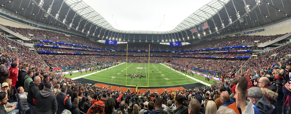 On a day in Europe without top flight football, it’s only right to show you a photo of football players kicking a football in a UK stadium where they play football.