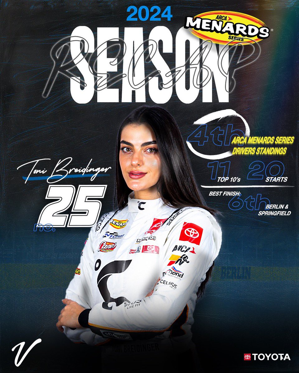 Toni Breidinger finishes fourth overall <a href="/ARCA_Racing/">ARCA Menards Series</a> driver point standings