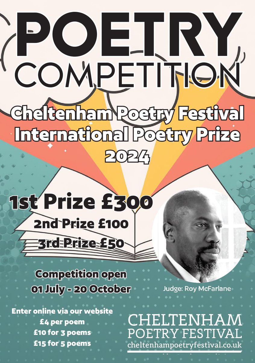 Just a week to go before our international poetry competition closes - so please don't leave it too late to enter! Prize include £300 and a slot at <a href="/Cheltpoetfest/">CheltenhamPoetryFest</a> 2025 ! You can read more, and enter here - 
ticketsource.co.uk/cheltenhampoet…