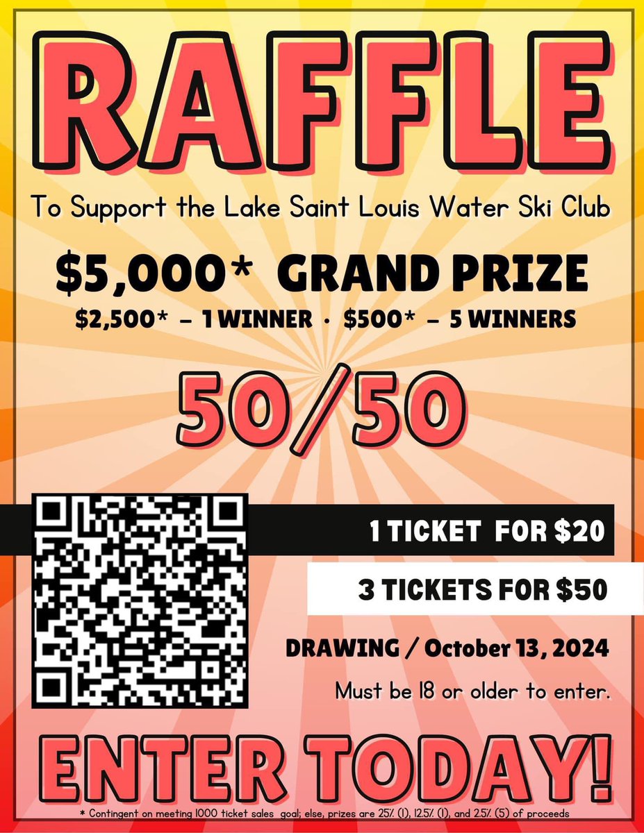 👻🎃👻🎃👻🎃👻🎃👻🎃👻🎃TODAY‼️TODAY‼️TODAY

Scan the QR code for a raffle ticket! You still have time to win some dough and support Ski Club in the process! It’s easy! 

Don’t want to use QR code? Here’s the link:

zeffy.com/ticketing/6fcc…

Let’s do this!