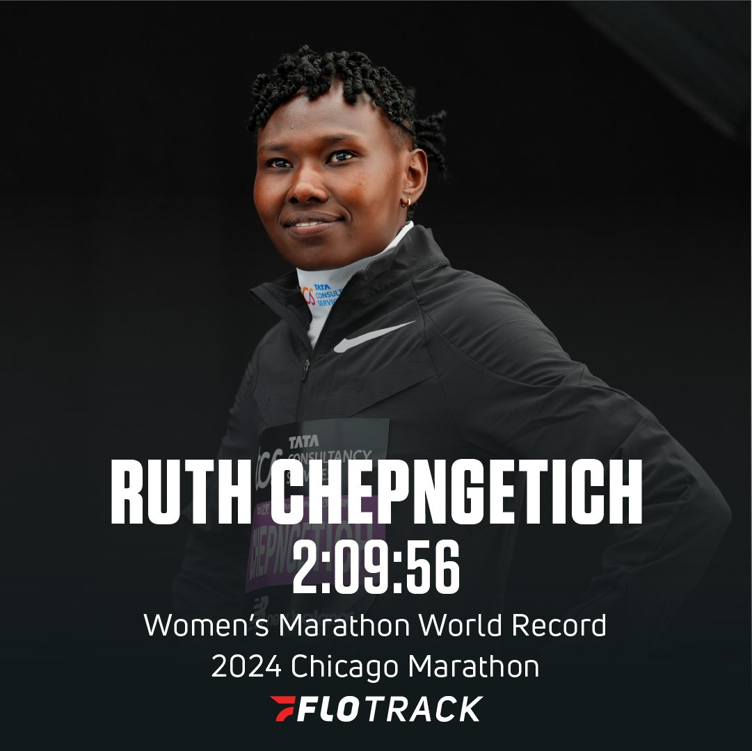 Ruth Chepngetich SMASHES the women's marathon world record in Chicago, besting the previous mark of 2:11:53 by over two minutes 😳

#ChicagoMarathon