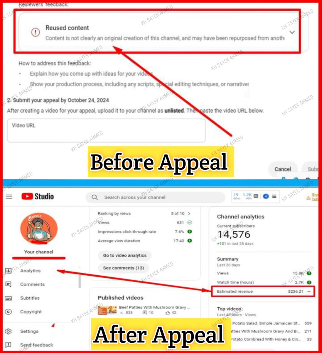 khsayekahmed's tweet photo. Reused Content Removed &amp; Monetization Restored in Just 10 Hours! 🚀

Specialist in YouTube issues—monetization, copyright strikes, &amp; more. Contact for quick solutions!

📞 KH Sayek Ahmed

#ChannelRecovery #YouTubeSEO #DigitalMarketing #KH_SayekAhmed #YouTubeSpecialist https://t.co/Q1690ZotdA