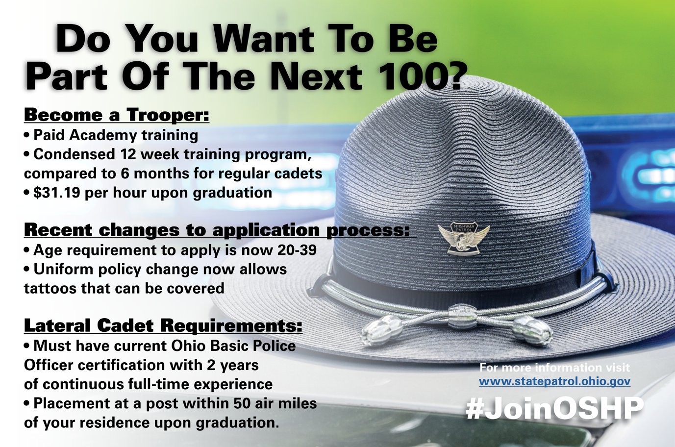 Ohio State Highway Patrol on X: &ldquo;The Patrol&rsquo;s Lateral Cadet 