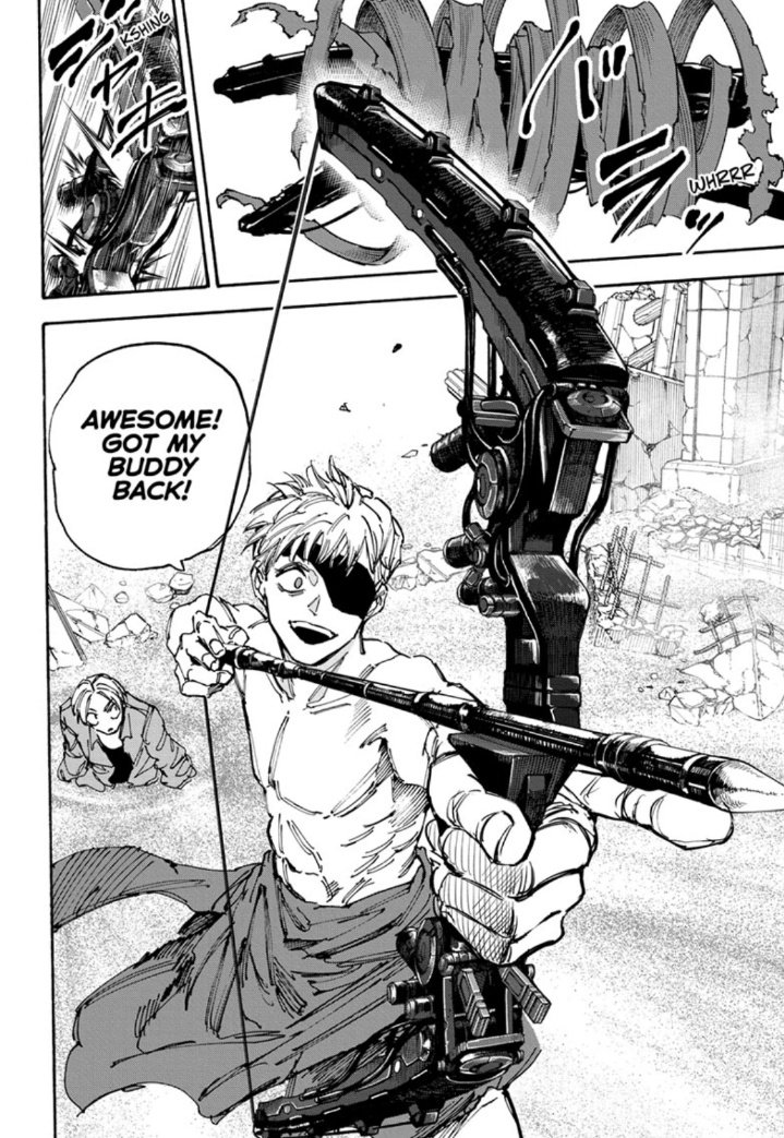 bow user! so translator changed his name from tenchu to tenkyu, he was also from Al kamar orphanage.