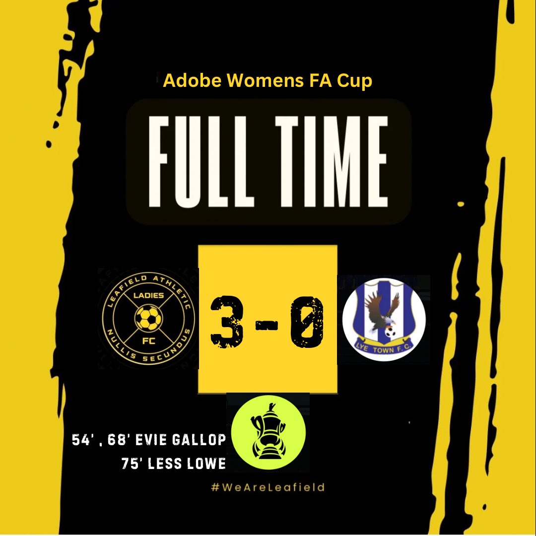 FULL TIME &amp; PROGRESSING TO THE NEXT ROUND.

Up the Tics | 🟡⚫️ | 𝐖𝐞𝐀𝐫𝐞𝐋𝐞𝐚𝐟𝐢𝐞𝐥𝐝