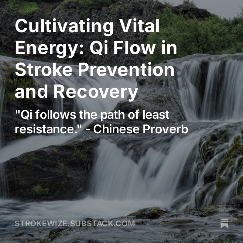 🌟Harness the power of Qi for stroke recovery and prevention! Our latest blog explores how traditional practices like Tai Chi and acupuncture can boost your health and vitality. Dive in and start your journey to balanced Qi today! 🌿#QiFlow open.substack.com/pub/strokewize…