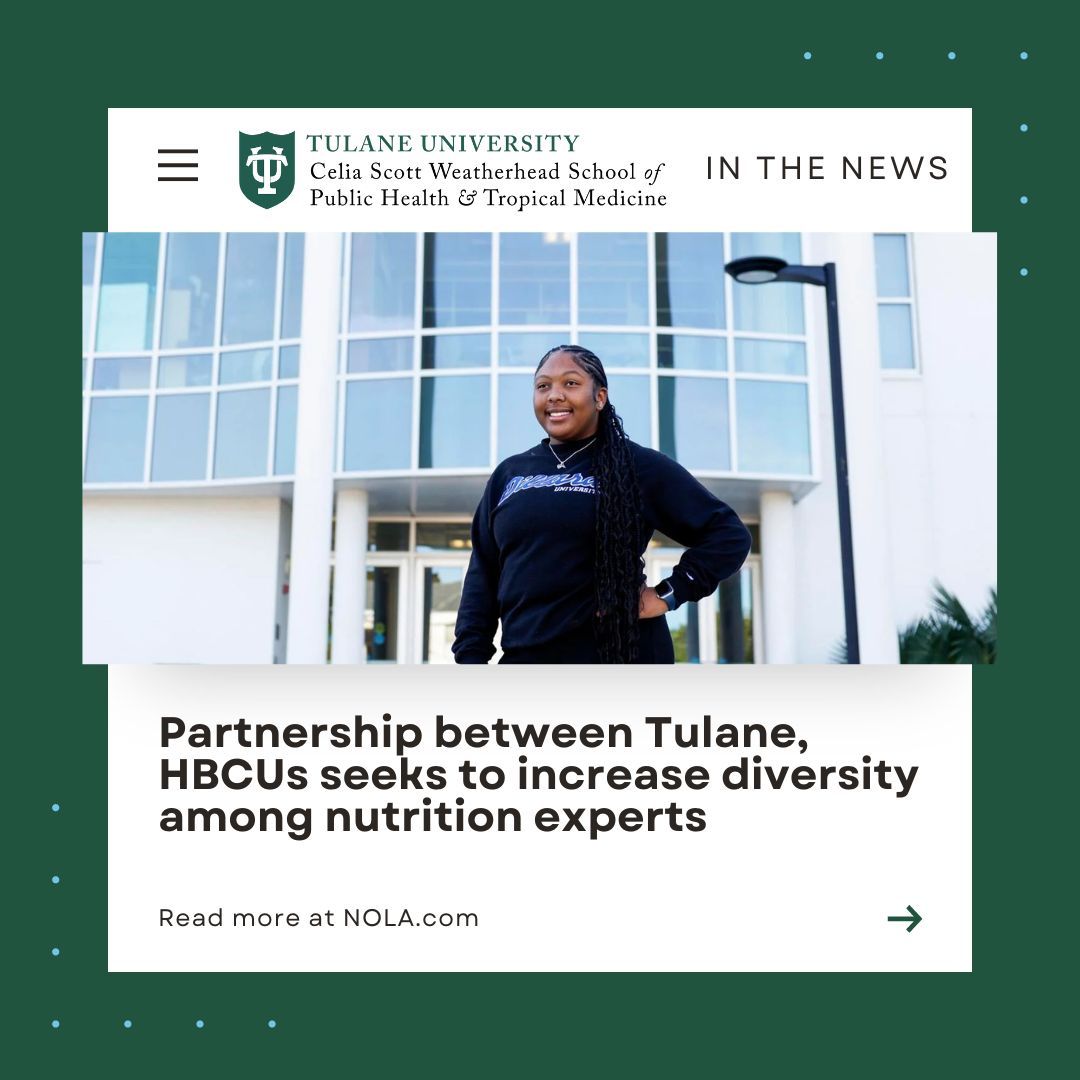 TulaneSPHTM's tweet photo. What an exciting partnership for equity in nutrition! https://t.co/emU5a59m3o https://t.co/5X1aSTRCok