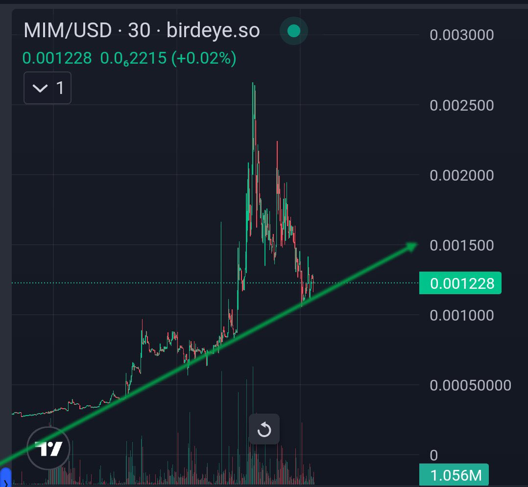 $MIM ran from 300K to 2.5M. Seems it's had a healthy correction and is ready to take a shot at the 4-5M area.

G33s1LiUADEBLzN5jL6ocSXqrT2wsUq9W6nZ8o4k1b4L

I bid the dip