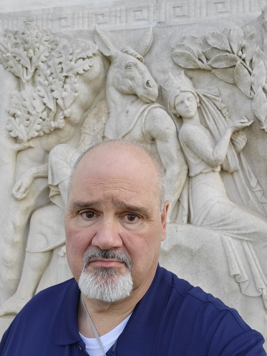 In front of the Midsummer's Night Dream bas relief at the museum.