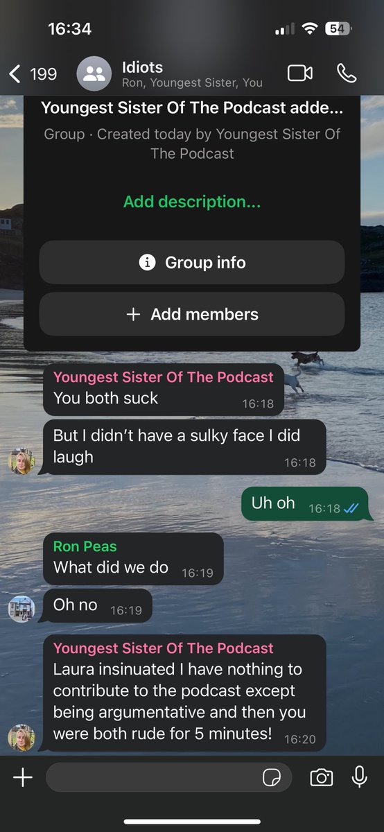 Uh oh… youngest sister of the podcast is caught up on the podcast 😬