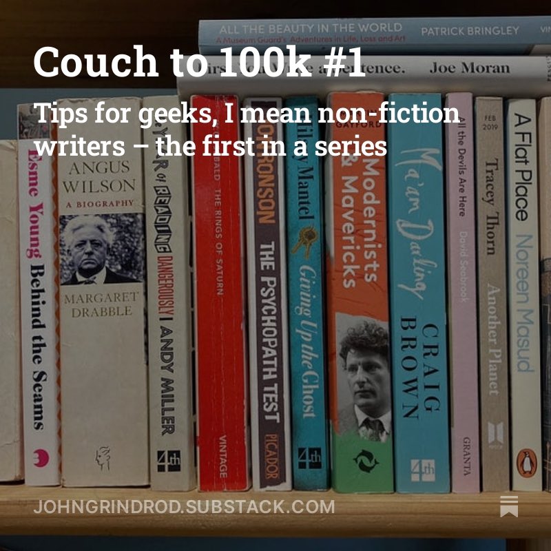 On my latest newsletter: Couch to 100k, some non-fiction writing tips to get you started