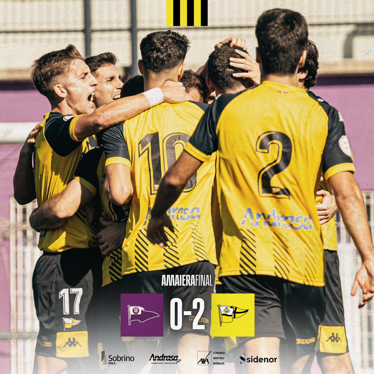 🔚 FINAAAAAAAL

🔝 ¡Nos llevamos el derbi! Tercera victoria jarrillera consecutiva.

⚽️ Arzuaga, Etxaniz

#aupaPORTU 💛🖤